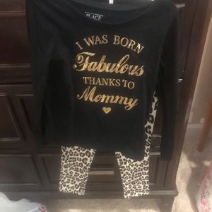 NWT Children’s Place Toddler Girls Leopard outfit